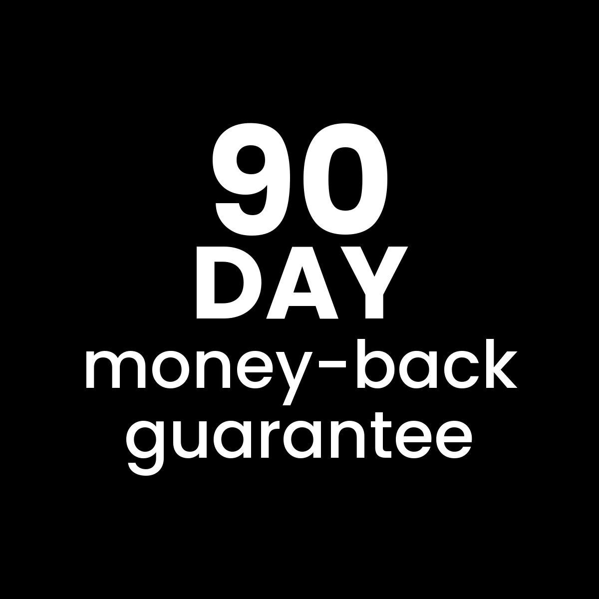 90-day money-back guarantee badge